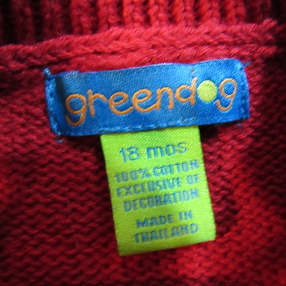 Greendog boy's red Santa Puppy sweater vest - Picture 4 of 4